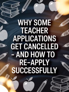 Why Some Teacher Applications Get Cancelled – And How to Re-Apply Successfully
